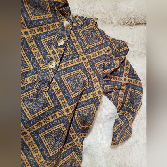 NWT Kate Quinn / Cottage LS Thick Ruffle Tee / Bandana Spice / Organic cotton - Picture 5 of 11